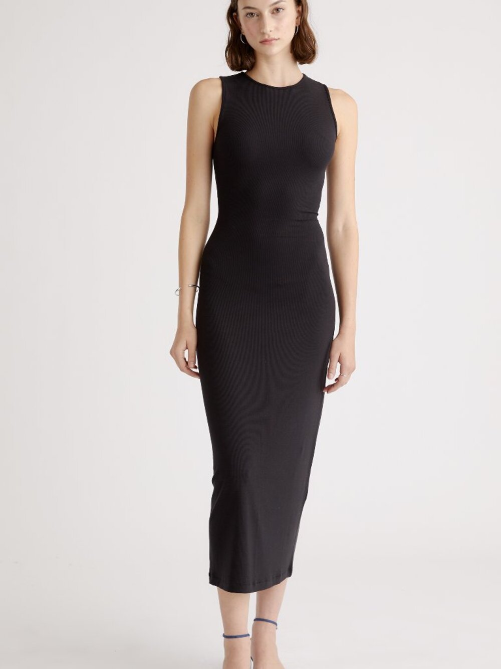 Tencel Rib Knit Tank Midi Dress